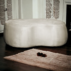 Puff Decorativo Orgânico Rodapé Preto 2 Lugares Beatriz Velud