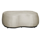 Puff Decorativo Orgânico Rodapé Preto 2 Lugares Beatriz Velud