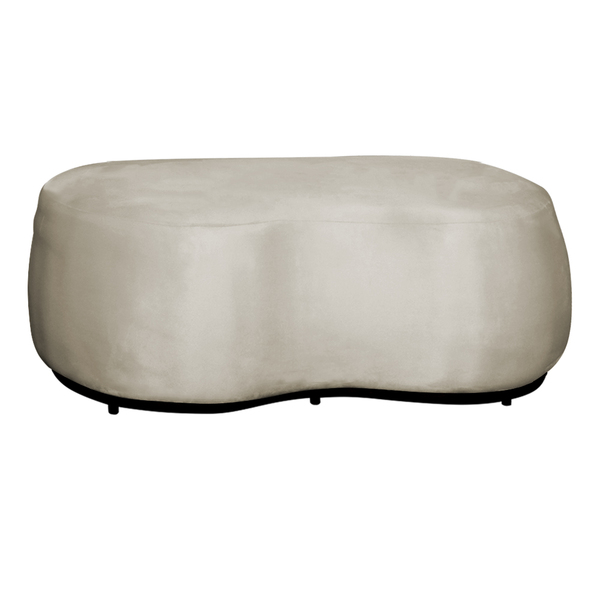 Puff Decorativo Orgânico Rodapé Preto 2 Lugares Beatriz Velud