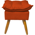 Puff Decorativo Para Área Gourmet Alice Suede Terracota Pé Ca