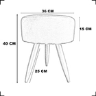 Puff Decorativo Para Quarto Redondo Suede Pink Pé Castanho -