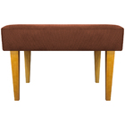 Puff Decorativo Para Sala Charme Suede Bordô Pé Castanho - Cl