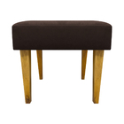 Puff Decorativo Para Sala Charme Suede Marrom Pé Castanho - C