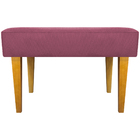 Puff Decorativo Para Sala Charme Suede Rosê Pé Castanho - Cli