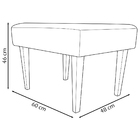 Puff Decorativo Para Sala Charme Suede Verde Pé Castanho - Cl