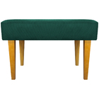 Puff Decorativo Para Sala Charme Suede Verde Pé Castanho - Cl