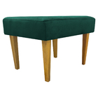 Puff Decorativo Para Sala Charme Suede Verde Pé Castanho - Cl