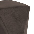 Puff Decorativo Para Sala De Estar Ametista D02 Veludo Marrom