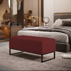 Puff Decorativo Para Sala De Estar Cléo W01 Base De Ferro 90