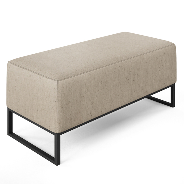 Puff Decorativo Para Sala De Estar Cléo W01 Base De Ferro 90