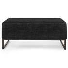 Puff Decorativo Para Sala De Estar Cléo W01 Base De Ferro 90