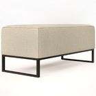 Puff Decorativo Para Sala De Estar Cléo W01 Base De Ferro 90