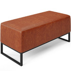 Puff Decorativo Para Sala De Estar Cléo W01 Base De Ferro 90