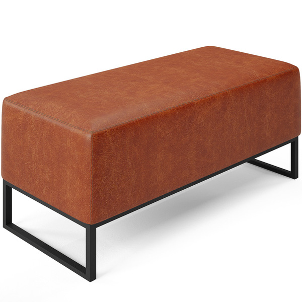 Puff Decorativo Para Sala De Estar Cléo W01 Base De Ferro 90