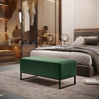 Puff Decorativo Para Sala De Estar Cléo W01 Base De Ferro 90c