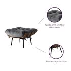 Puff Decorativo Para Sala De Estar Costela - Chumbo