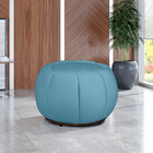 Puff Decorativo Para Sala De Estar Glamour - V8 Decor Azul Tu