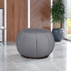 Puff Decorativo Para Sala De Estar Glamour - V8 Decor Cinza