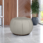 Puff Decorativo Para Sala De Estar Glamour - V8 Decor Marfim