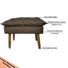 Puff Decorativo Para Sala De Estar Opala Suede Cappuccino - M