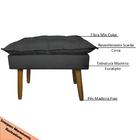 Puff Decorativo Para Sala De Estar Opala Suede Cinza - Montan