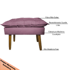 Puff Decorativo Para Sala De Estar Opala Suede Lilás - Montan