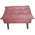 Puff Decorativo Para Sala De Estar Opala Suede Rosa - Montana