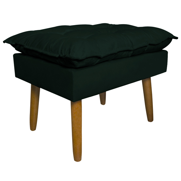 Puff Decorativo Para Sala De Estar Opala Suede Verde - Montan