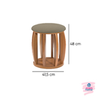 Puff Decorativo Para Sala De Estar Paris Assento Areia