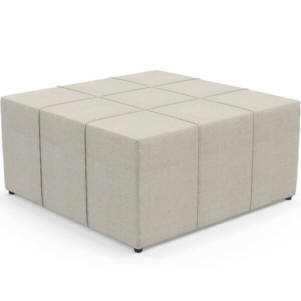 Puff Decorativo Para Sala De Estar Quadrado Milano 90x90cm W0