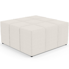 Puff Decorativo Para Sala De Estar Quadrado Milano 90x90cm W0