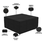 Puff Decorativo Para Sala De Estar Quadrado Milano 90x90cm W0