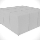 Puff Decorativo Para Sala De Estar Quadrado Milano 90x90cm W0