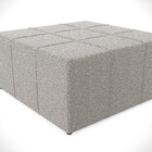 Puff Decorativo Para Sala De Estar Quadrado Milano 90x90cm W0