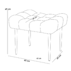 Puff Decorativo Para Sala De Estar Requinte L02 Linho Cru - L