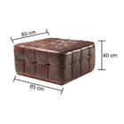 Puff Decorativo Para Sala De Estar San Paollo Marrom Café