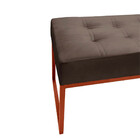 Puff Decorativo Para Sala E Quarto Paris Veludo Marrom Base B