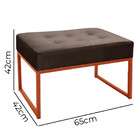 Puff Decorativo Para Sala E Quarto Paris Veludo Marrom Base B