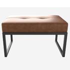 Puff Decorativo Para Sala Ibati Courino Montana Whisky