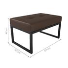 Puff Decorativo Para Sala Ibati Sintetico Marrom