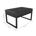 Puff Decorativo Para Sala Ibati Sintetico Preto