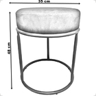 Puff Decorativo Para Sala Luxe Base Preta Suede Azul Marinho