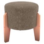 Puff Decorativo Para Sala Luxo 44x44 Cm Boucle Milani Store