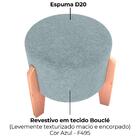 Puff Decorativo Para Sala Luxo 44x44 Cm Boucle Milani Store