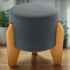 Puff Decorativo Para Sala Luxo 44x44 Cm Veludo Milani Store
