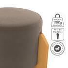 Puff Decorativo Para Sala Luxo 44x44 Cm Veludo Milani Store