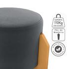 Puff Decorativo Para Sala Luxo 44x44 Cm Veludo Milani Store