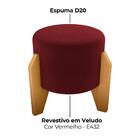 Puff Decorativo Para Sala Luxo 44x44 Cm Veludo Milani Store