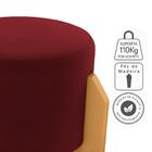 Puff Decorativo Para Sala Luxo 44x44 Cm Veludo Milani Store