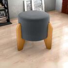 Puff Decorativo Para Sala Luxo 44x44 Cm Veludo Milani Store